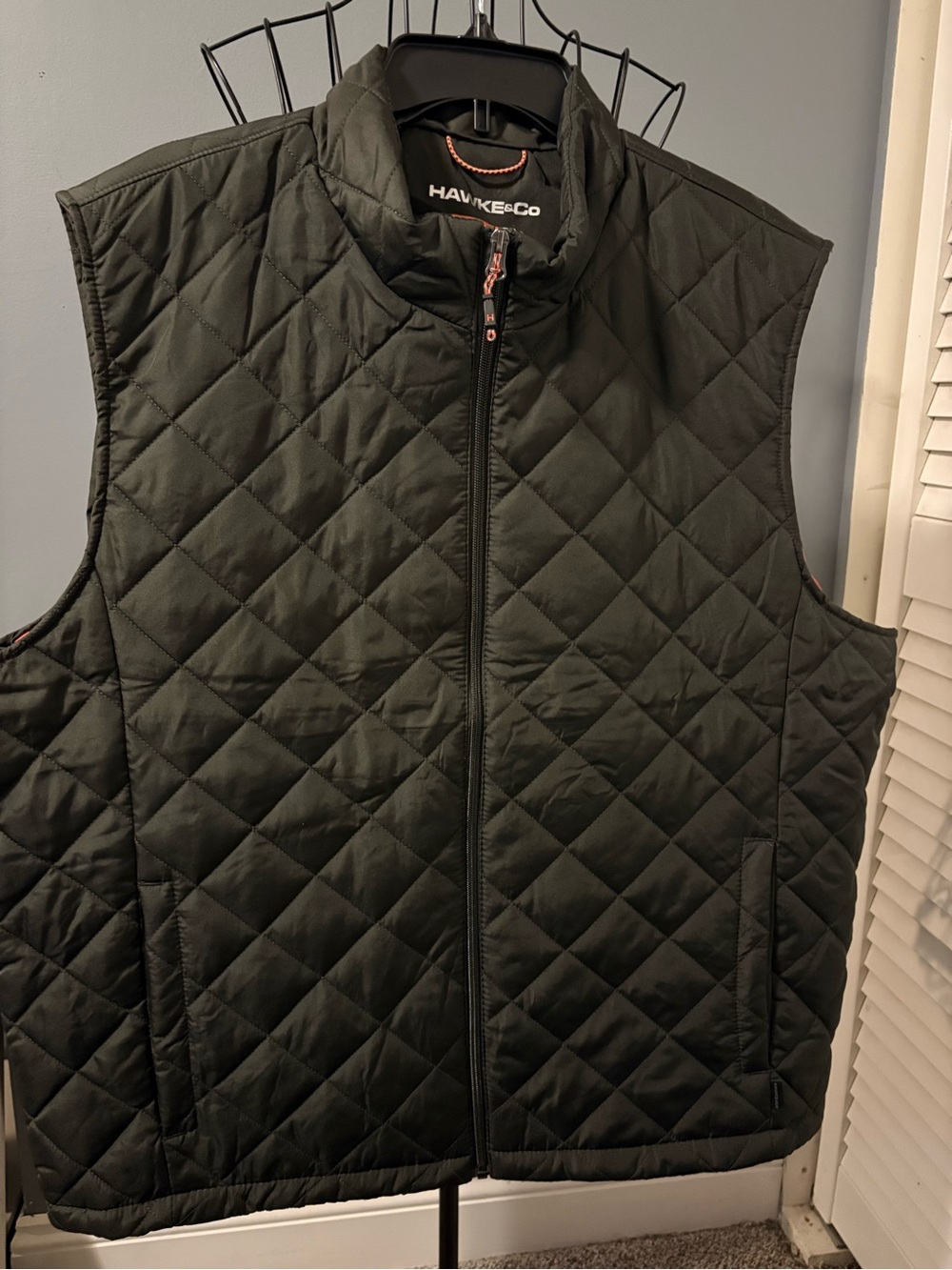 Hawke & Co Men's Quilted Vest in Black